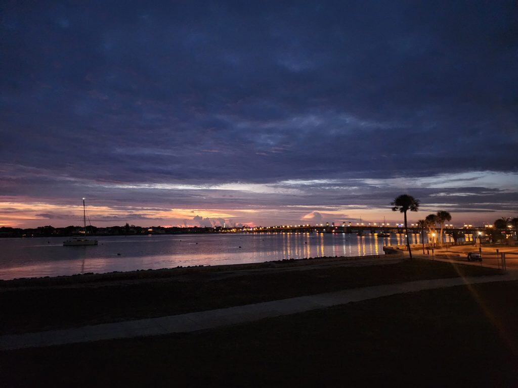Pre-dawn over the intercoastal in Saint Augustine.